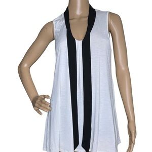 Soulmates white and black blouse, medium